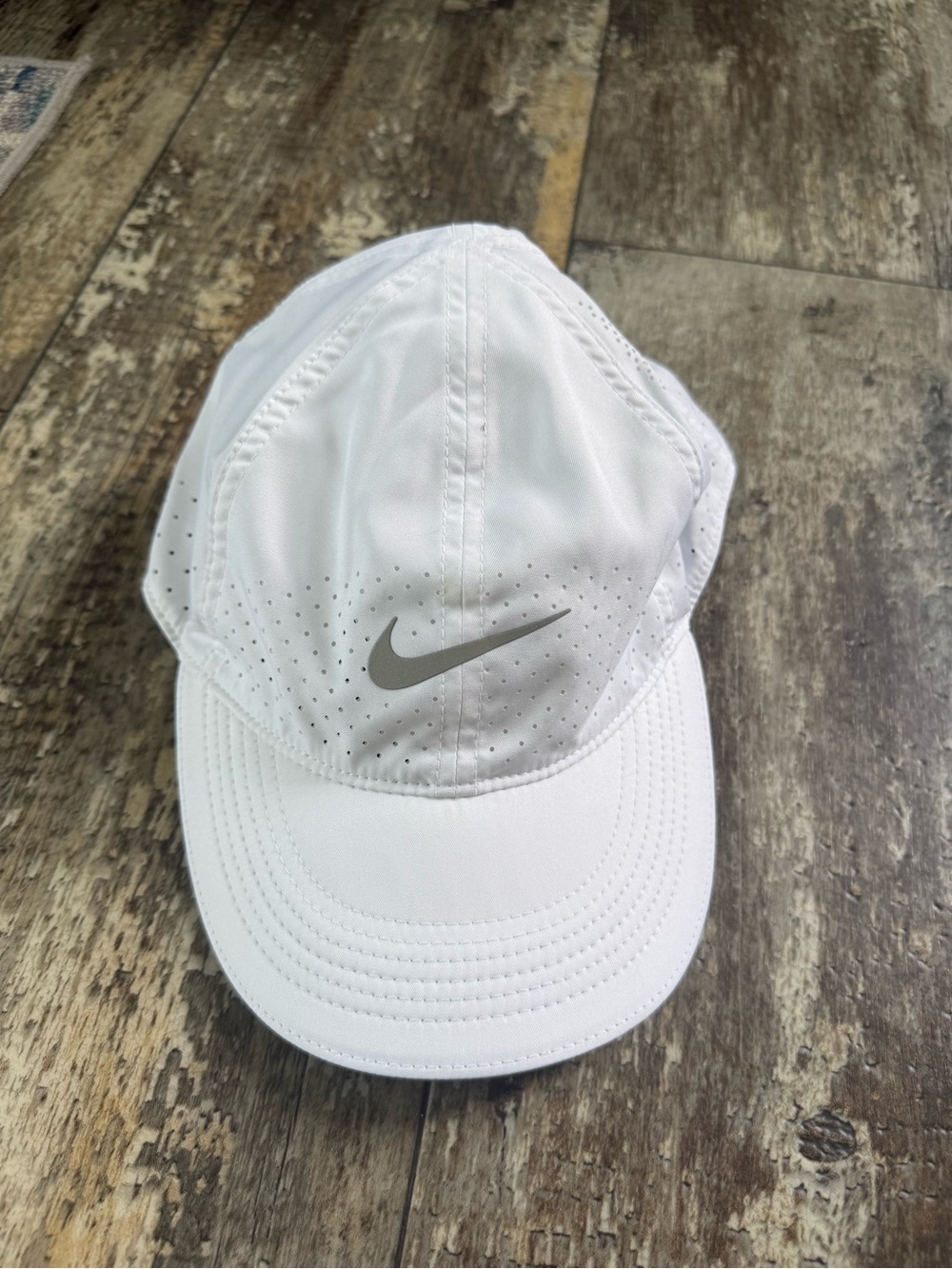 2 for $20 sale: Nike white dri-fit featherlight running activewear hat